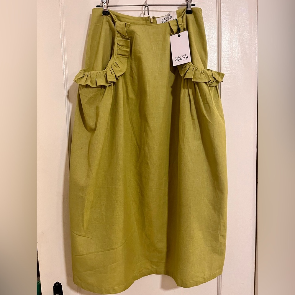 Native Youth light green skirt NWT